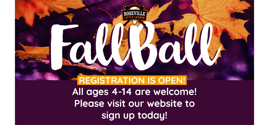 Fall ball registration is open